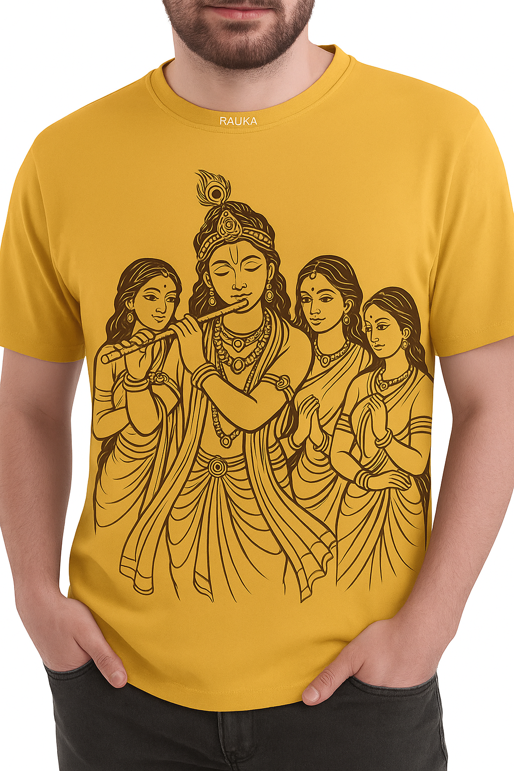 Divine Krishna with Gopikas T-Shirt – Spiritual Artwear