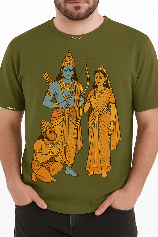 Ram, Sita & Hanuman Divine Devotion T-Shirt – Ramayana Collection
